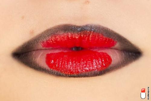 Как сделать контур губ перед нанесением темной помады. Как сделать помаду темнее?