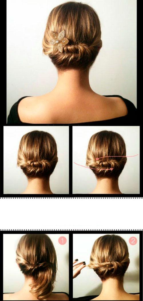 Домашние прически на каждый день за 5 минут. Легкие прически самой себе за 5 минут: пошаговые фото 18 Домашние прически на каждый день за 5 минут. Легкие прически самой себе за 5 минут: пошаговые фото 18