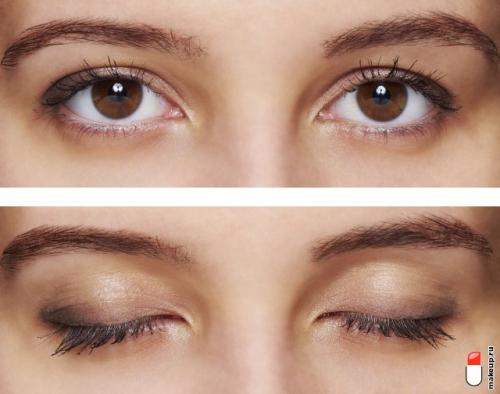 Макияж с белым карандашом для карих глаз. Макияж для светло-карих глаз