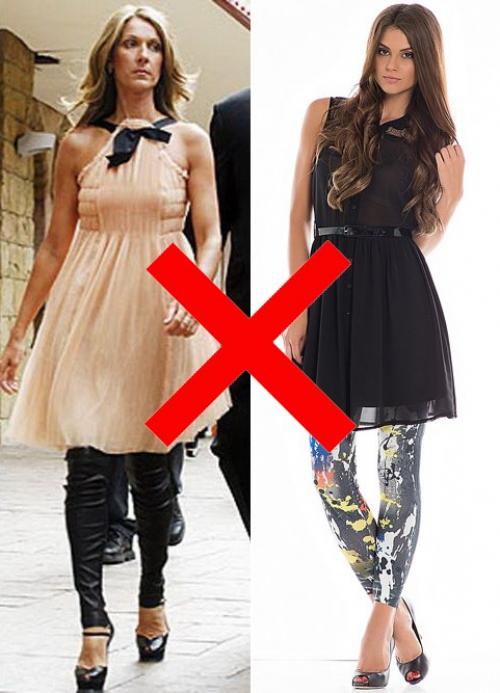 С какой обувью и одеждой носить цветные леггинсы 04