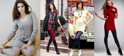 С какой обувью и одеждой носить цветные леггинсы 02