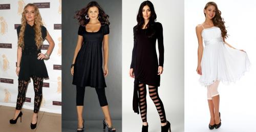 С какой обувью и одеждой носить цветные леггинсы 03