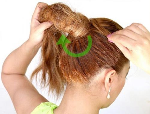 Как сделать небрежный пучок. Как сделать растрепанный пучок на голове?