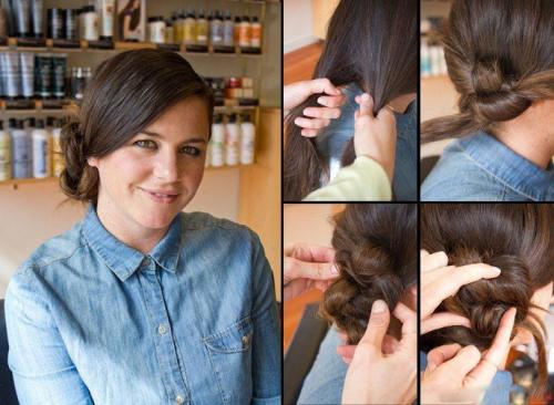 Как сделать небрежный пучок. Как сделать растрепанный пучок на голове?