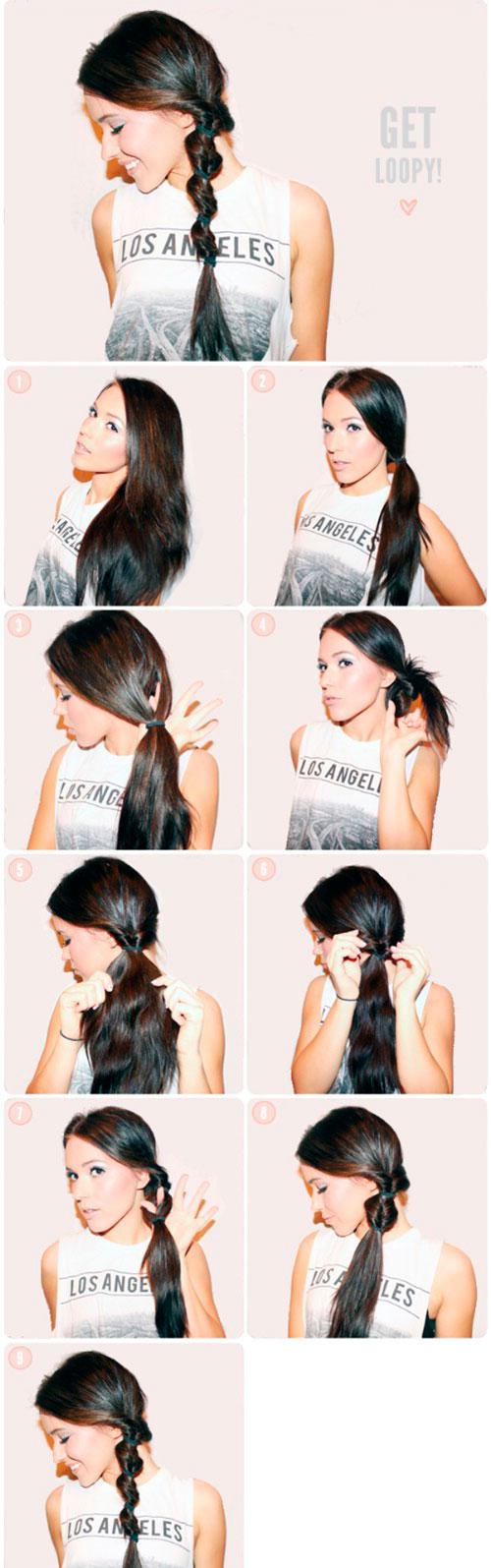 Легкие прически самой себе за 5 минут на средние. Легкие прически в школу самой себе за 5 минут: пошаговые фото 30