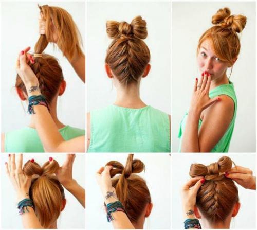 Легкие прически самой себе за 5 минут на средние. Легкие прически в школу самой себе за 5 минут: пошаговые фото
