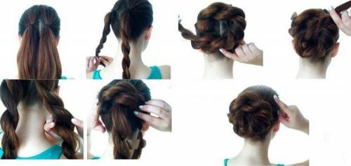 Легкие прически самой себе за 5 минут на средние. Легкие прически в школу самой себе за 5 минут: пошаговые фото