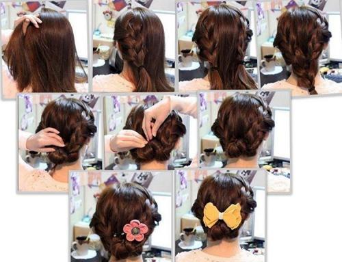 Легкие прически самой себе за 5 минут на средние. Легкие прически в школу самой себе за 5 минут: пошаговые фото