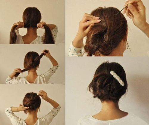 Легкие прически самой себе за 5 минут на средние. Легкие прически в школу самой себе за 5 минут: пошаговые фото