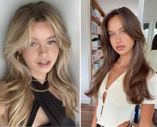 Челка шторка и большой нос. Челка шторка 2023 с актуальными стрижками: фото, тренды