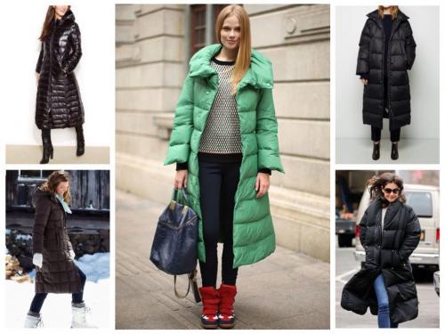 Кому идут длинные пуховики. С чем носить удлинённый женский пуховик зимой