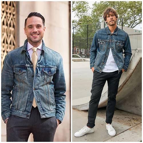 С чем носить джинсовую куртку мужчинам. Сочетание цвета и материалов 16