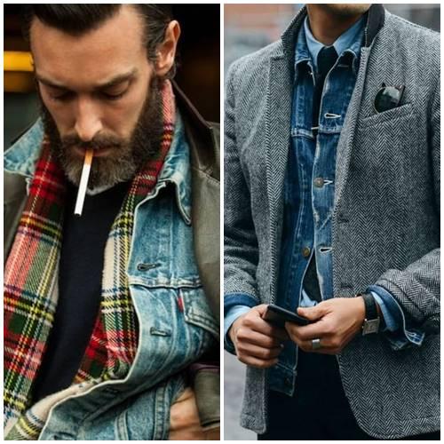 С чем носить джинсовую куртку мужчинам. Сочетание цвета и материалов 15