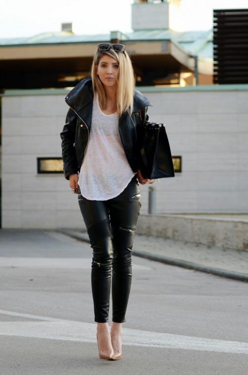 С чем носить кожаную куртку в любое время года. Преимущества покупки кожаной куртки