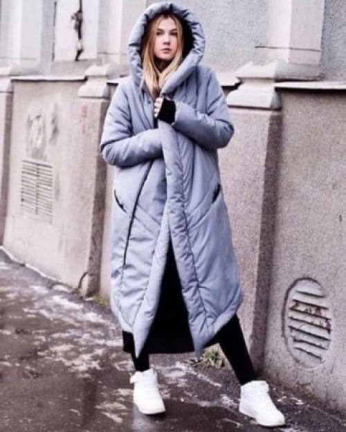 С чем носить пуховик оверсайз