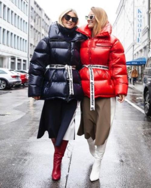 С чем носить пуховик оверсайз