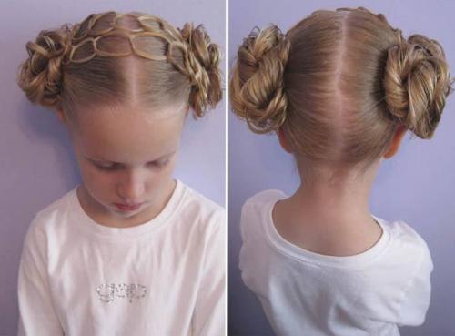 Прически на средние волосы на праздник девочке. Прически для девочек на средние волосы — 15 подробных мастер-класса