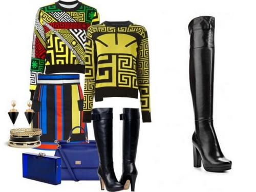 С чем носить кожаные ботфорты. Как носить ботфорты