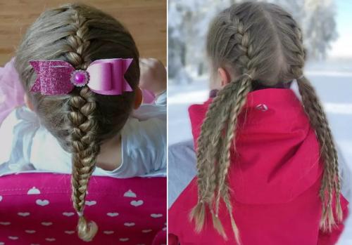 Прически в садик за 5 минут на короткие волосы. Косички для девочек в садик за 5 минут лёгкие и красивые. Фото
