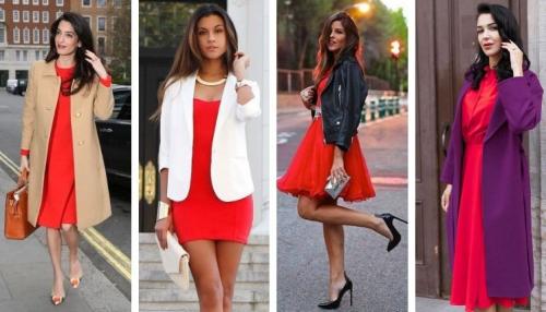 Красное платье с пиджаком. C чем носить красное платье: жакеты, куртки и кардиганы