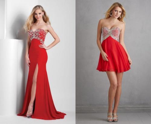 С чем носить красное платье. Аксессуары 04