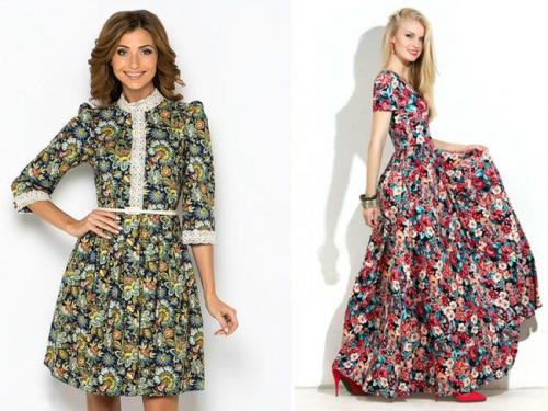 С чем носить длинное платье с цветочным принтом. Красивые модели платьев в цветочек, с чем их носить и выбор принта