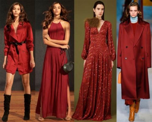 Сочетание бордового и зеленого. Сочетание бордового цвета в одежде