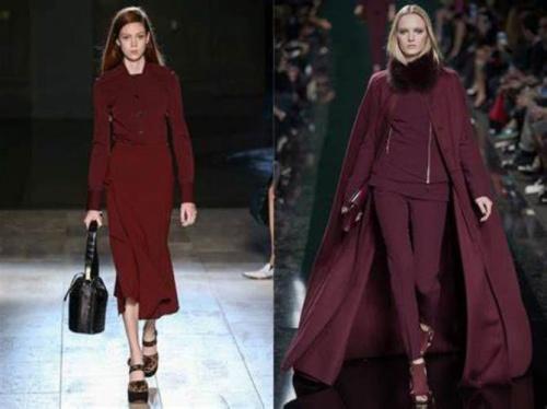 Сочетание бордового и зеленого. Сочетание бордового цвета в одежде