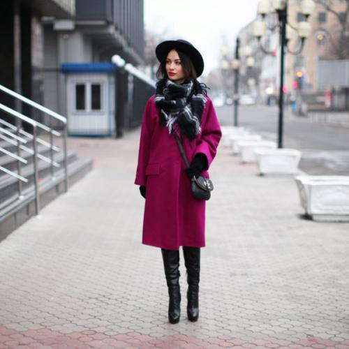 С чем носить драповое пальто?