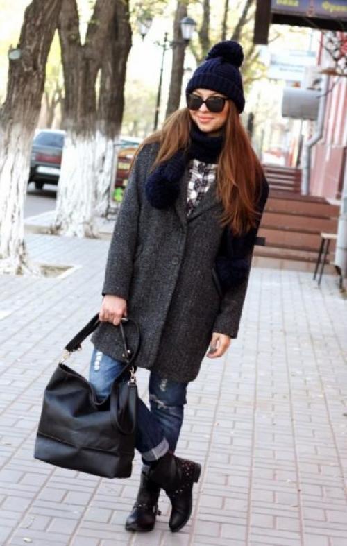 С чем носить драповое пальто?