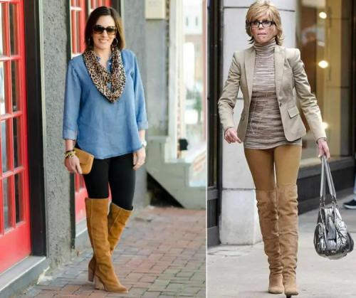 Можно ли носить ботфорты в 50 лет. Ботфорты для тех, кому за 50: стоит ли носить сапоги выше колена зрелым женщинам и как это делать стильно