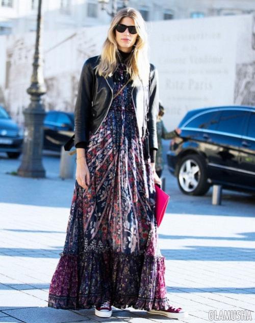 Какие топы можно носить с платьем-макси. Как и с чем носить платье макси, чтобы выглядеть современно