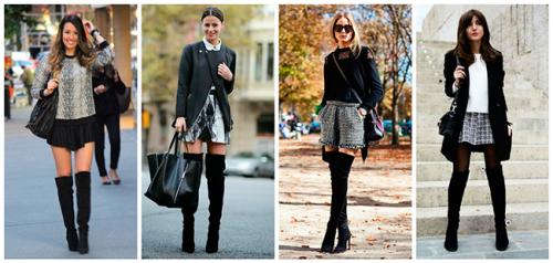 Осень-зима 2021-2022: стильные комбинации с ботфортами 05