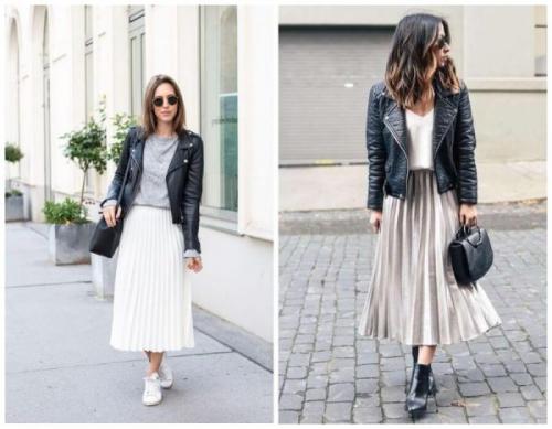 С чем носить косуху женщине 40 лет. Как носить куртку-косуху с платьями и юбками в 2021 году женщинам за 45