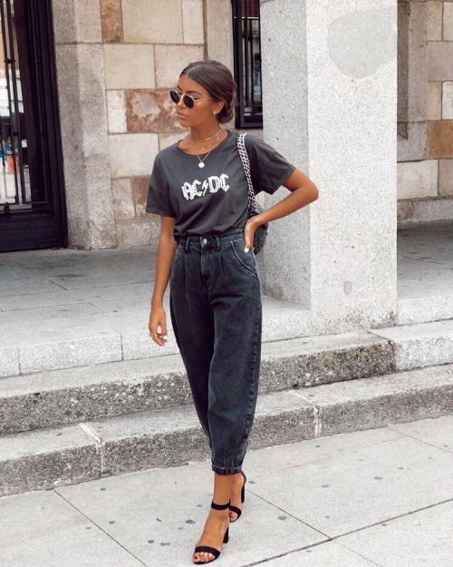 С чем носить черные джинсы-бананы. Когда и с чем носить джинсы-бананы