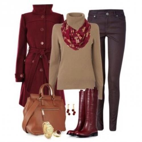 Цвет Марсала в одежде и макияже. Кому идет 27