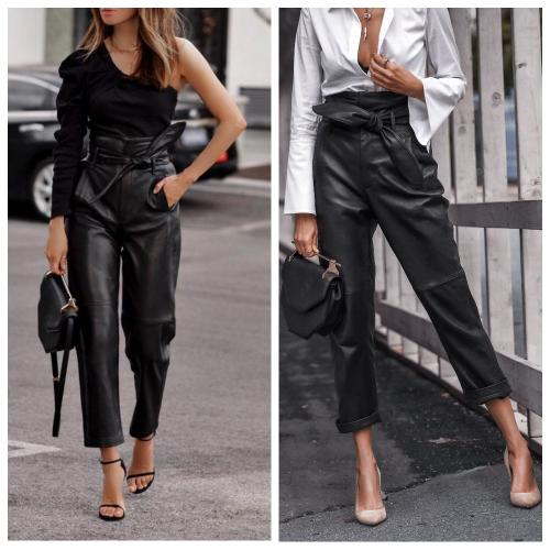 С чем носить коричневые кожаные брюки. Как стильно носить кожаные брюки: 6 крутых советов 