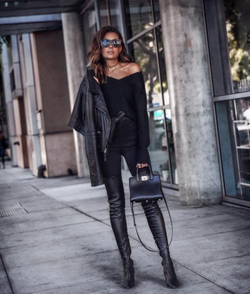 С чем носить ботфорты в 2021. С чем носить сапоги-ботфорты осенью и зимой 2021-2022? Идеи для твоего образа!