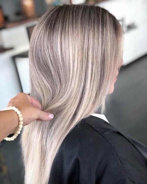 Из желтого в пепельный блонд. Краска