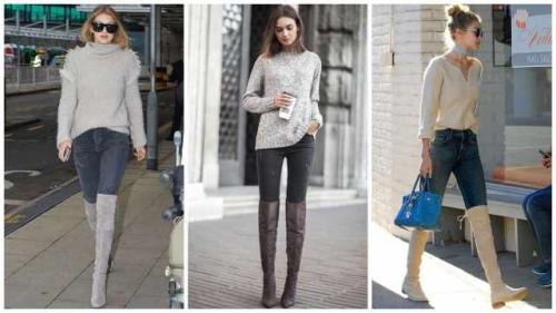 С чем носить модные ботфорты осень-зима 2021-2022. С чем носить ботфорты: модные сочетания 2021/2022