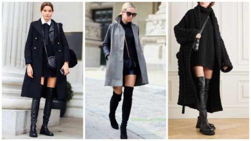 С чем носить модные ботфорты осень-зима 2021-2022. С чем носить ботфорты: модные сочетания 2021/2022