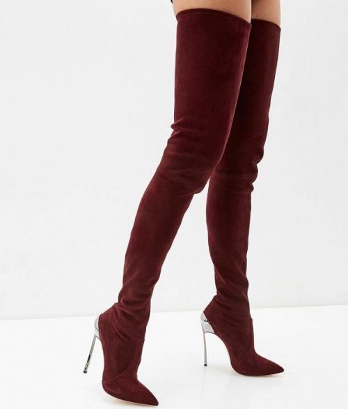 Ботфорты-чулки с чем носить. Разновидности