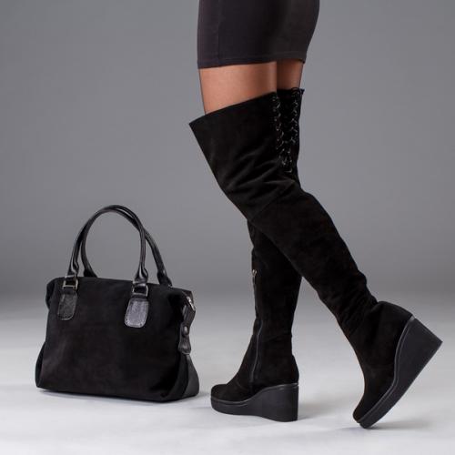 Что такое замшевые ботфорты на каблуке. Основные особенности