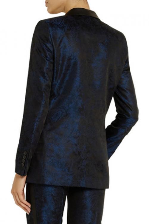 Темно синий женский брючный костюм с чем носить. Модели