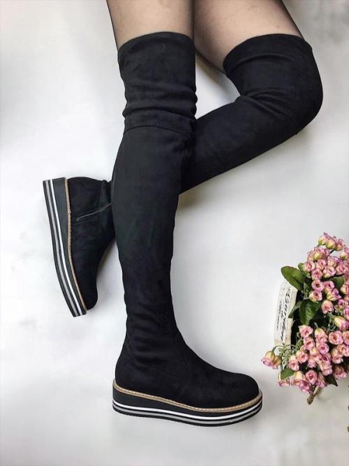 Какие материалы используются для изготовления ботфорты замшевого на каблуке. Разнообразие ботфортов-чулок, причины их большой популярности