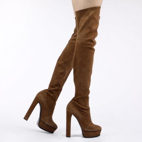 Что такое ботфорты замшевые на каблуке. Основные особенности