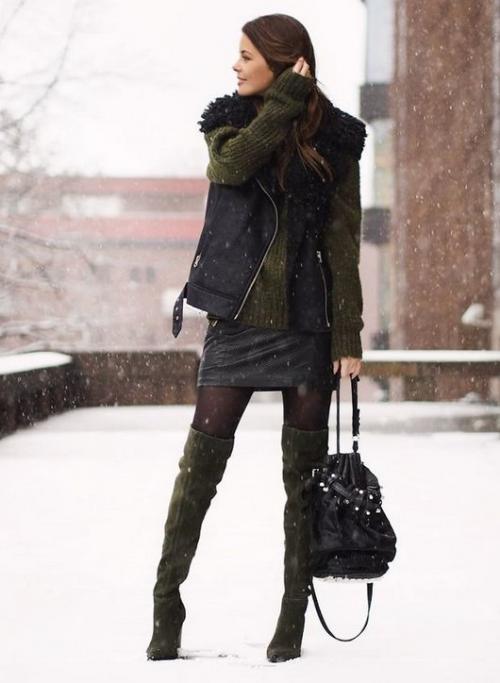 Какие типы рубашек можно сочетать с серыми замшевыми ботфортами. С чем носить замшевые ботфорты – рекомендации от стилистов