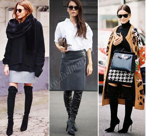 С чем носить ботфорты верхняя одежда. С чем носить ботфорты