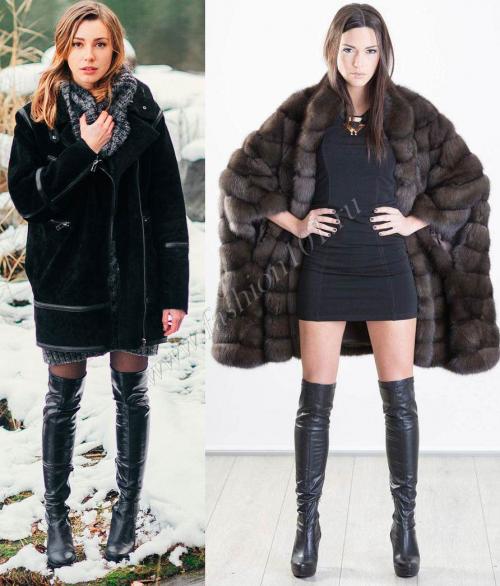 С чем носить ботфорты верхняя одежда. С чем носить ботфорты