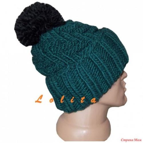 Объемные вязаные шапки женские. Как связать спицами модную шапку из толстой пряжи